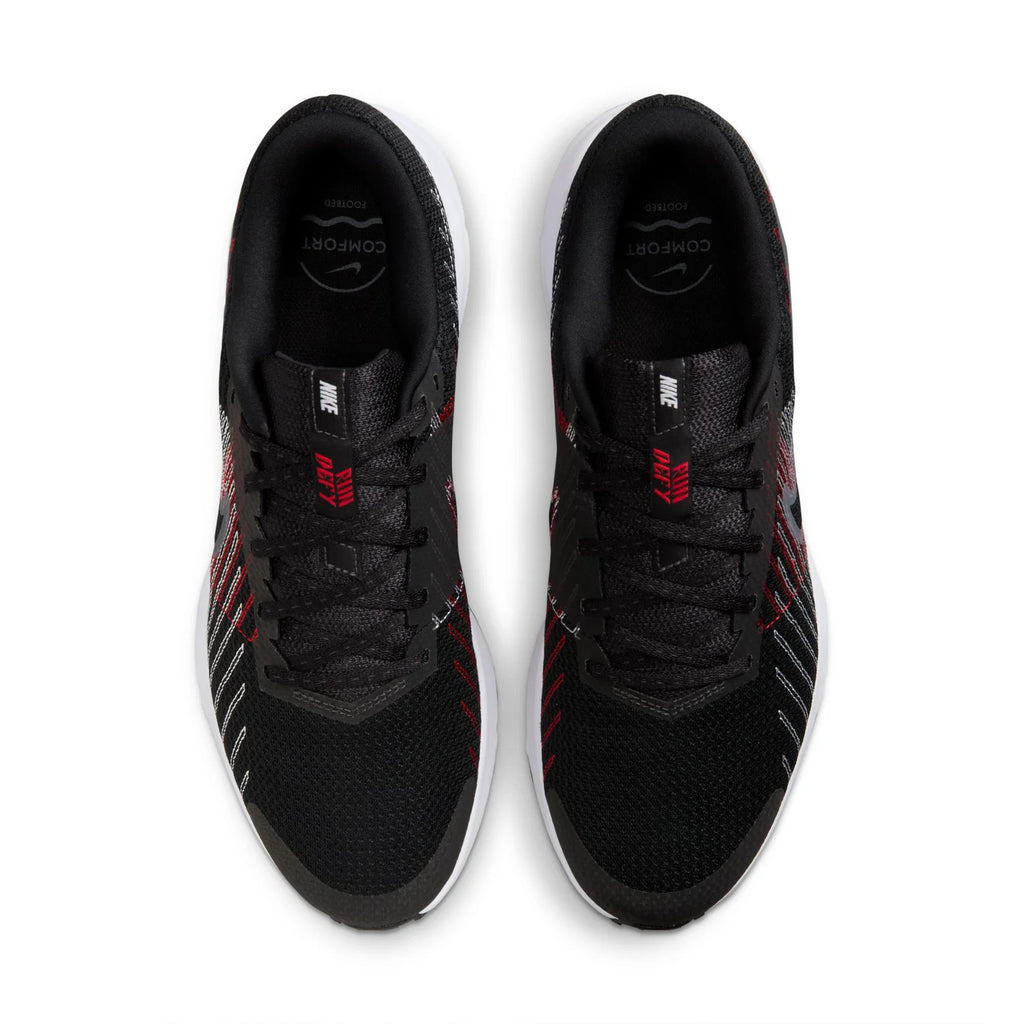 Nike Black Sneakers with Red and White Line Details