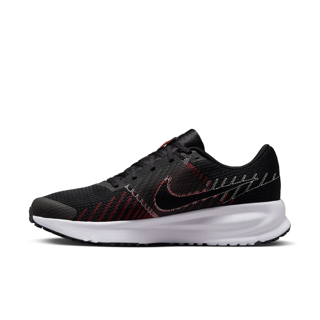 Nike Black Sneakers with Red and White Line Details