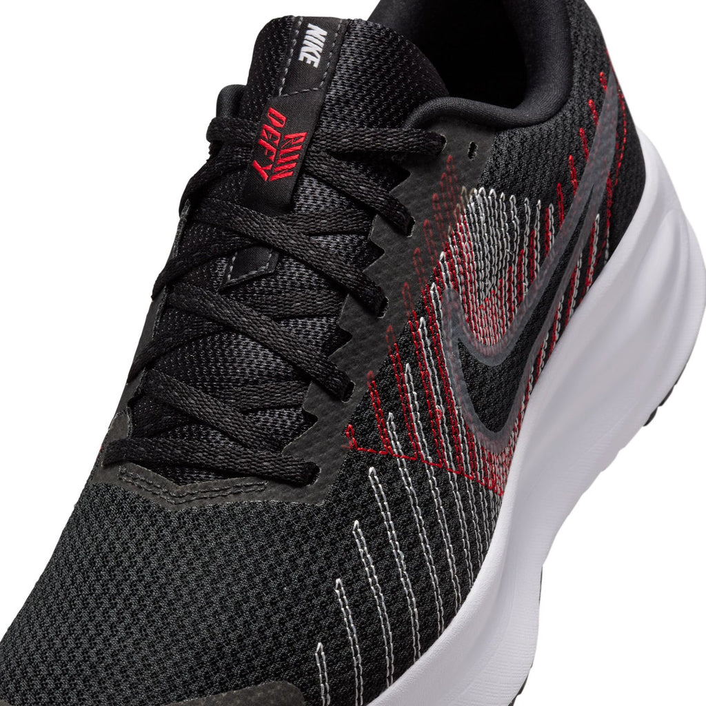 Nike Black Sneakers with Red and White Line Details