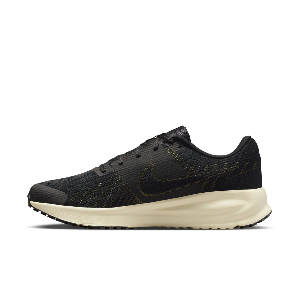 Nike Run Defy Black Running Shoes with Cream Sole