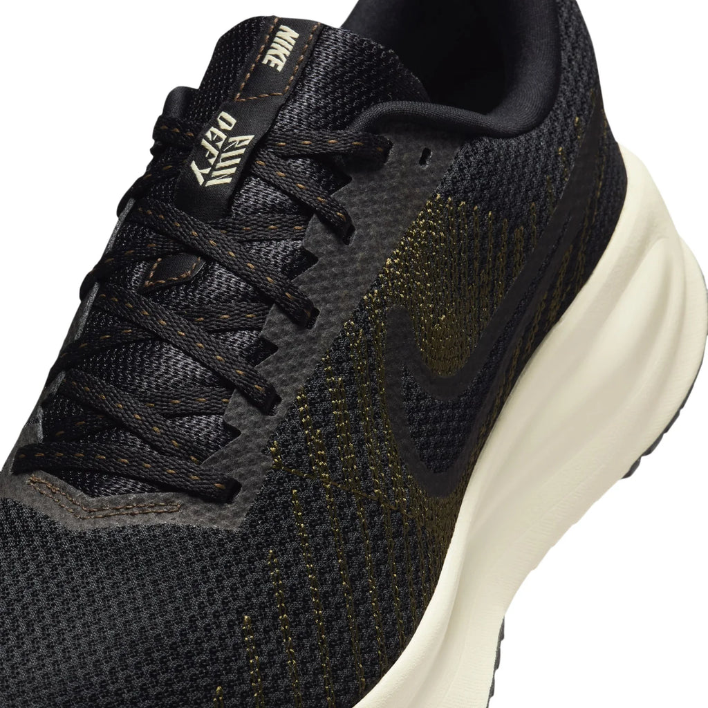 Nike Run Defy Black Running Shoes with Cream Sole