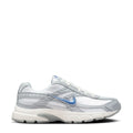 Nike Initiator White and Silver Sneakers with Blue Swoosh