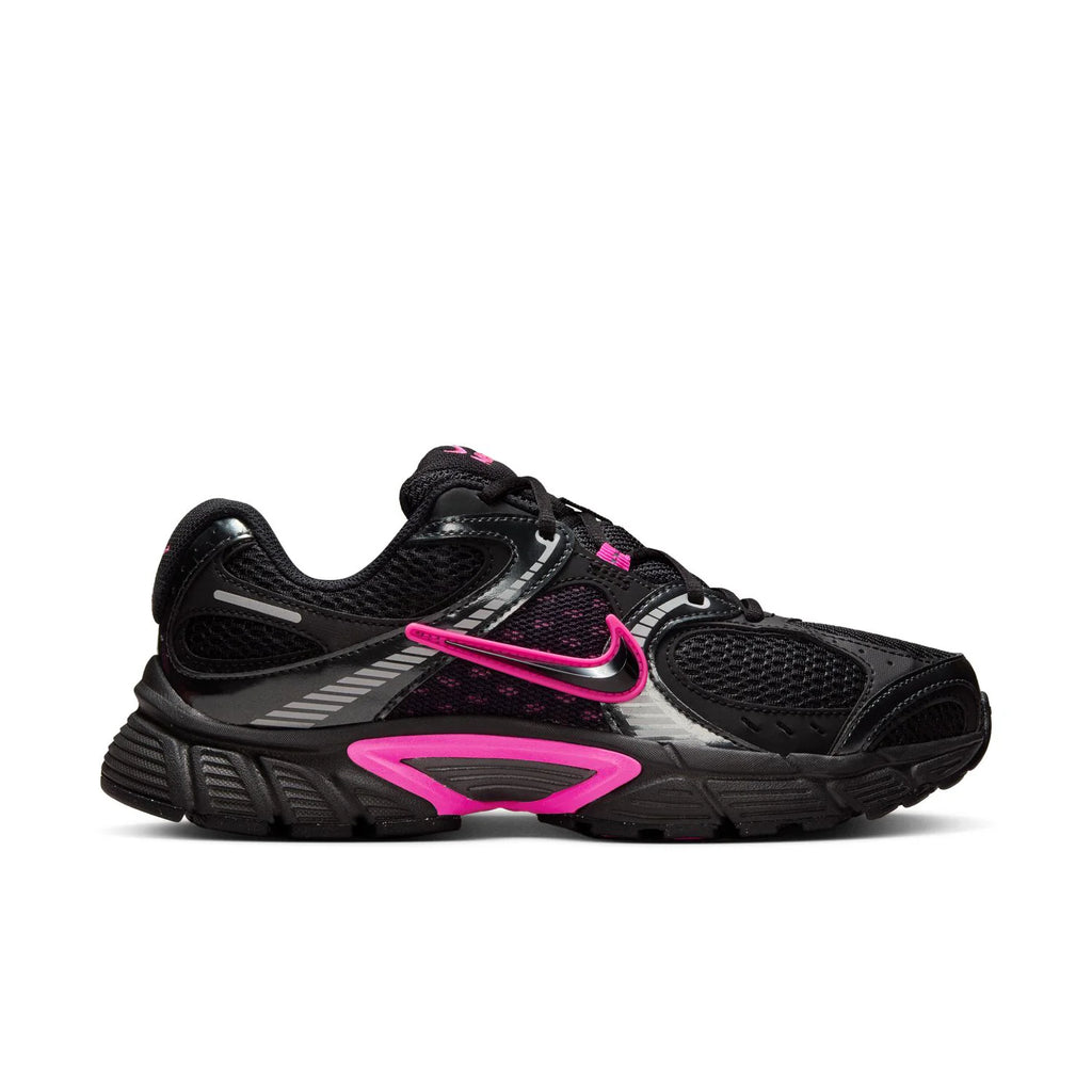 Nike Black Mesh Sneakers with Bright Pink Accents