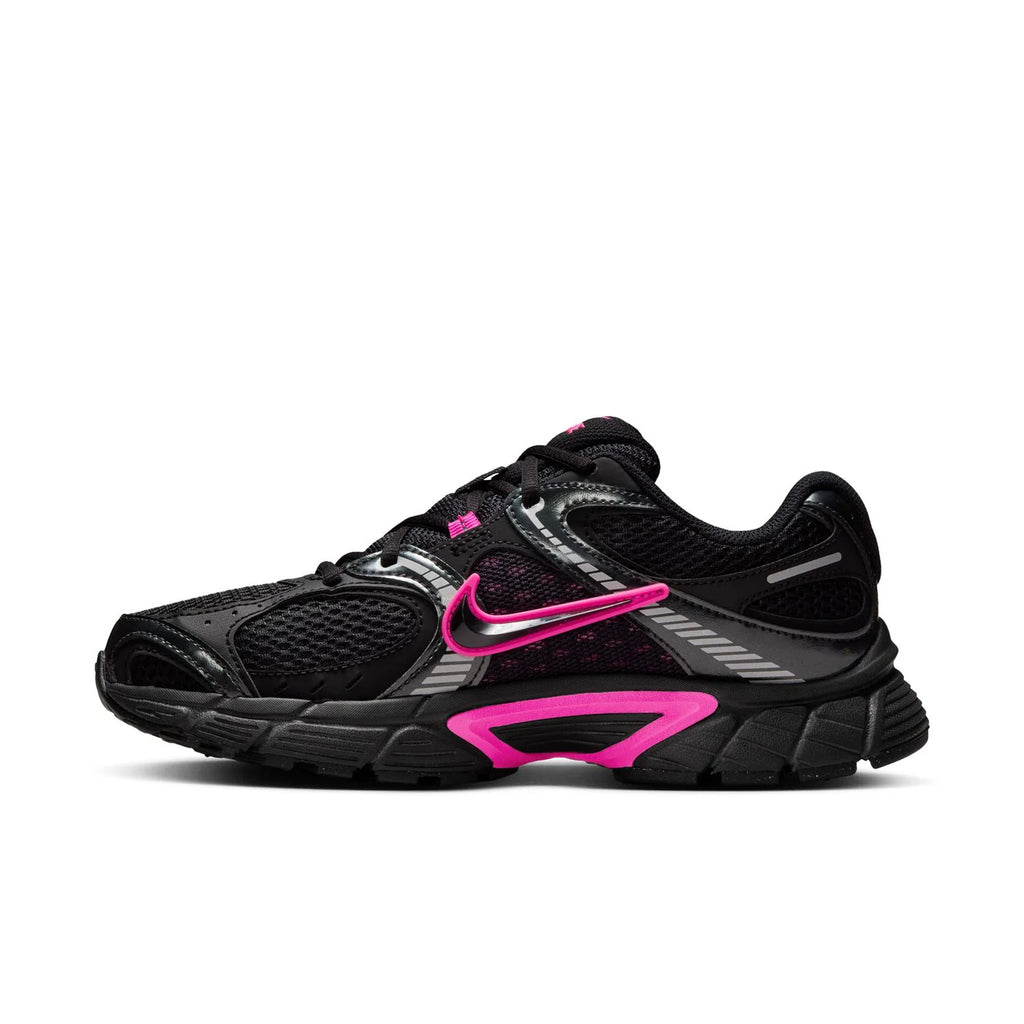 Nike Black Mesh Sneakers with Bright Pink Accents