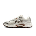 Nike White and Silver Mesh Sneakers with Brown Accents