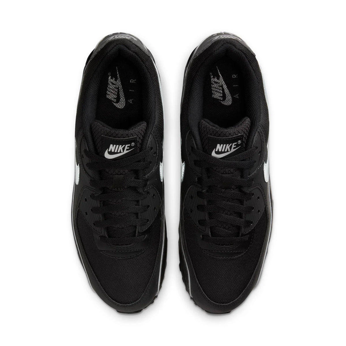 Nike Air Max 90 Black Sneakers with Silver Swoosh