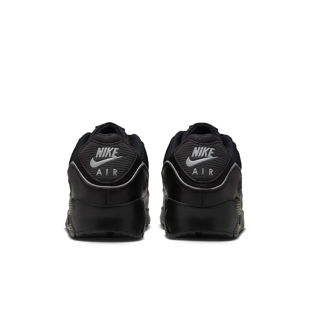 Nike Air Max 90 Black Sneakers with Silver Swoosh