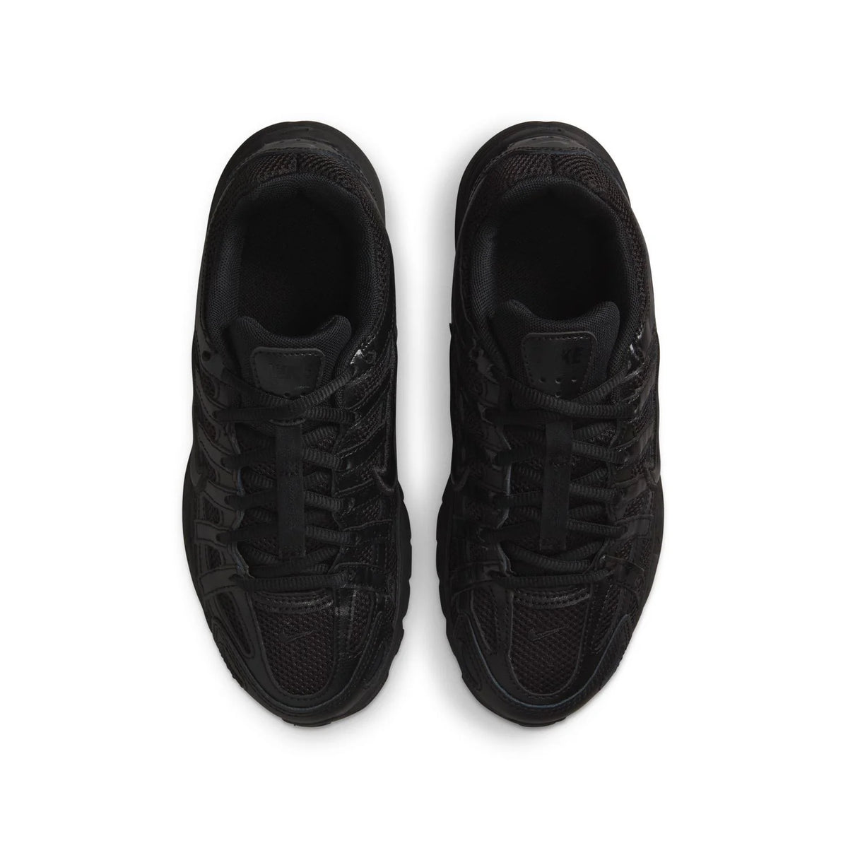 Nike All-Black Layered Mesh Sneakers with Chunky Sole