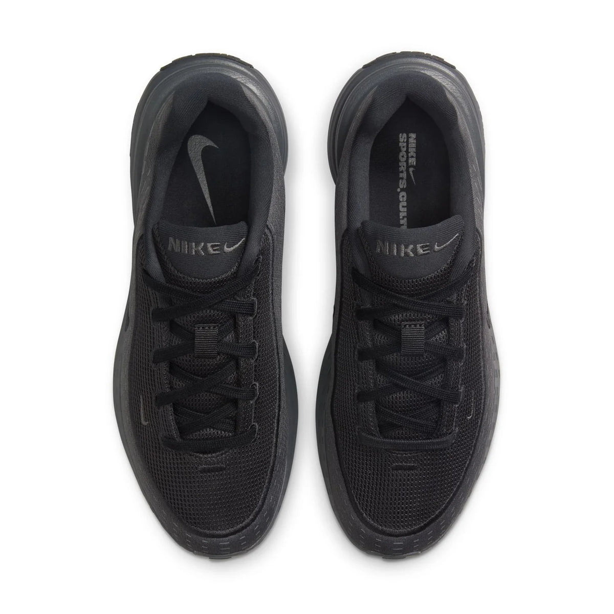 Nike All-Black Mesh Sneakers with Sculpted Sole