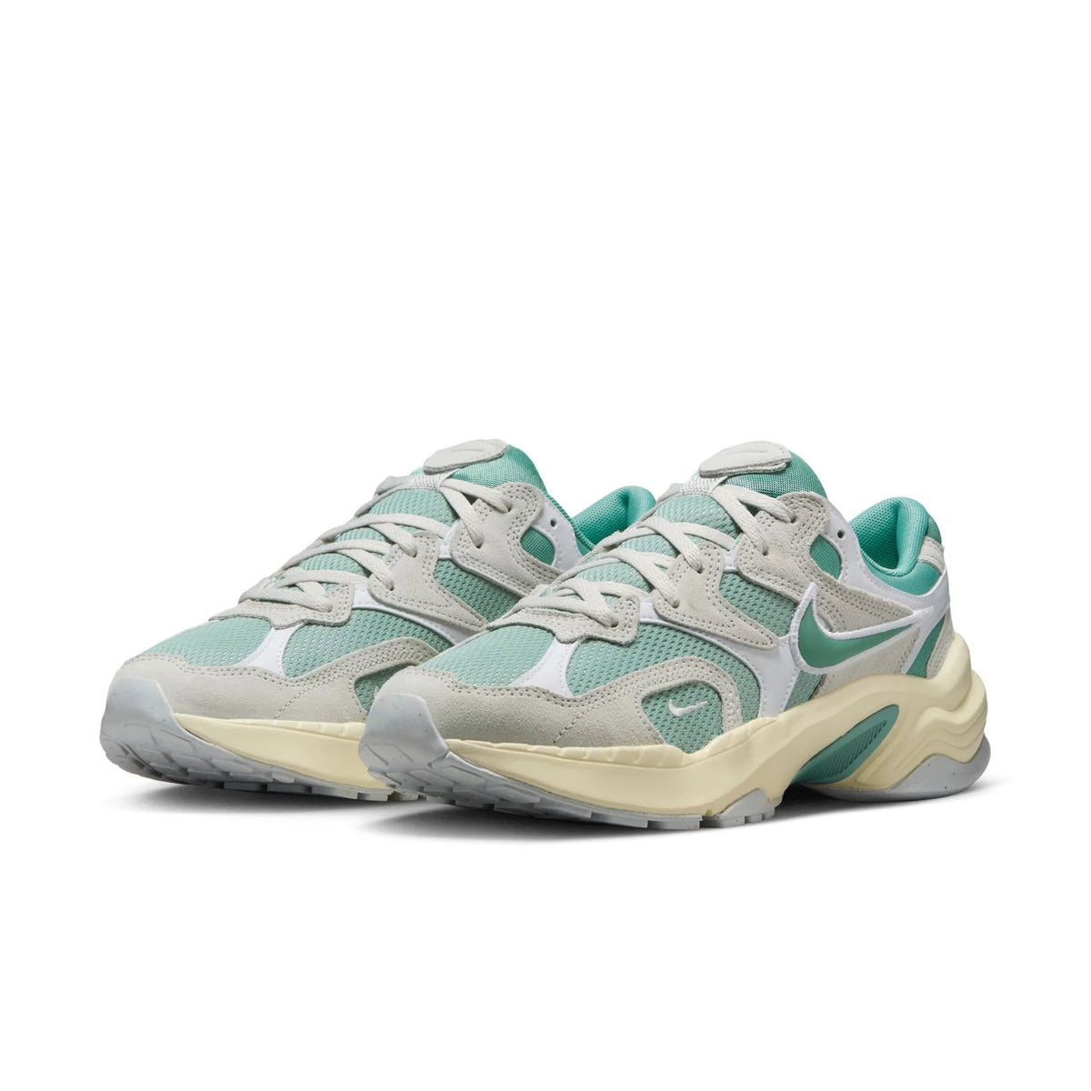 Nike Mint Green and Light Grey Chunky Sneakers