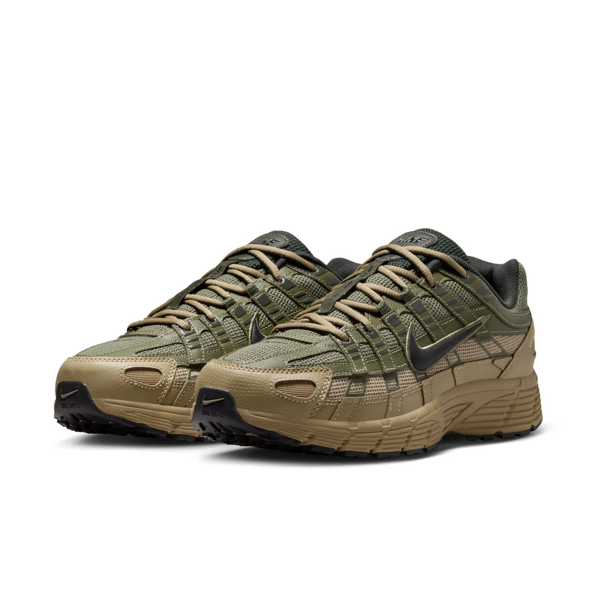Nike Olive Green and Tan Chunky Sneakers