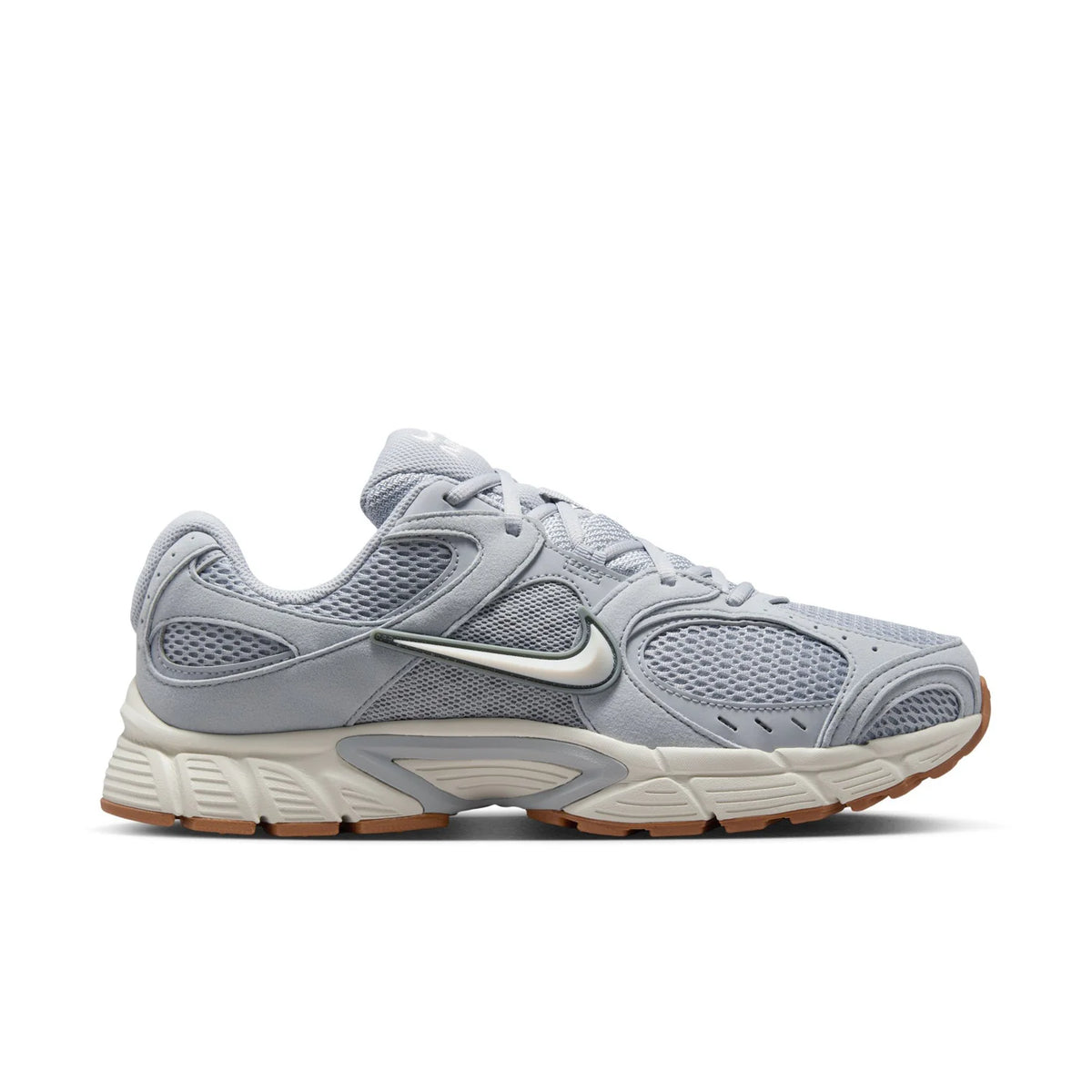 Nike Light Grey Mesh Sneakers with Gum Outsole