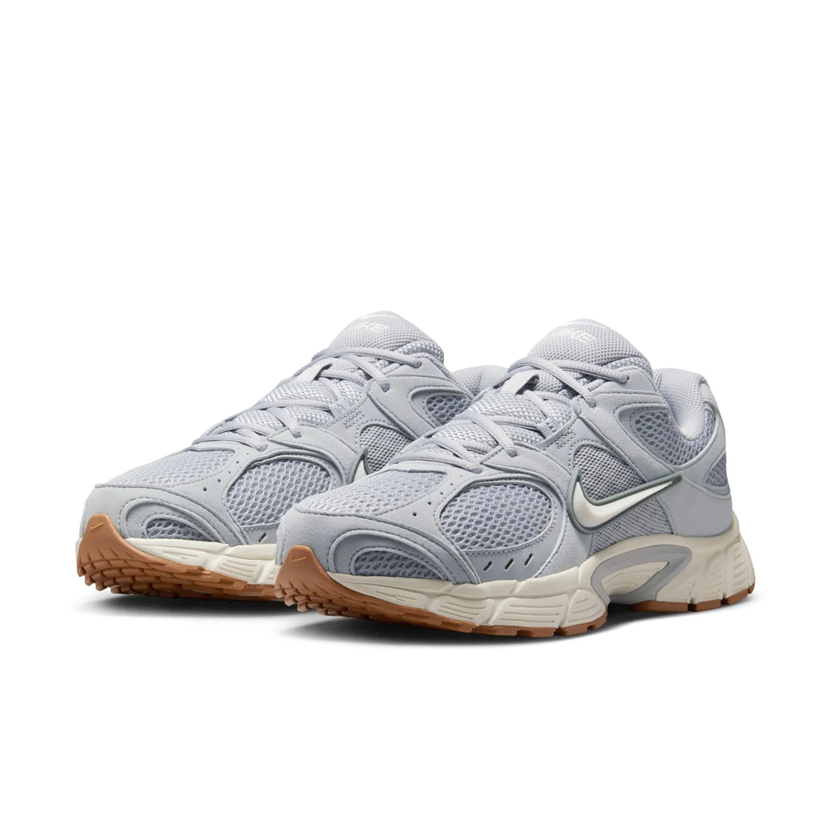 Nike Light Grey Mesh Sneakers with Gum Outsole