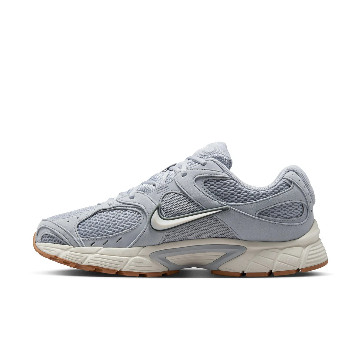 Nike Light Grey Mesh Sneakers with Gum Outsole