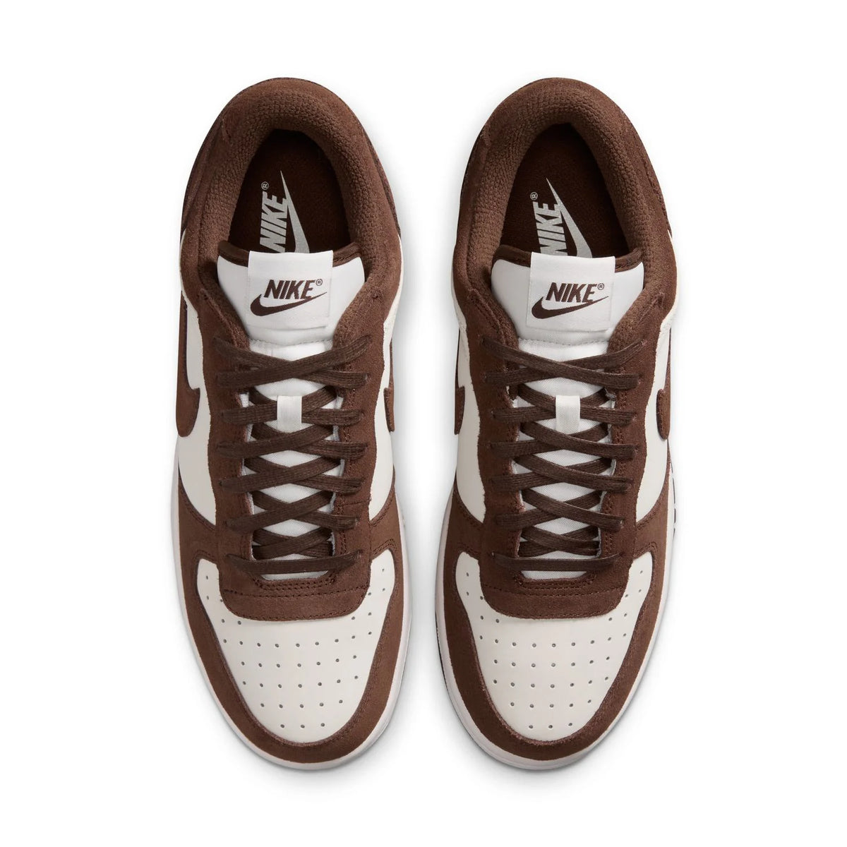 Nike Brown and White Low-Top Sneakers