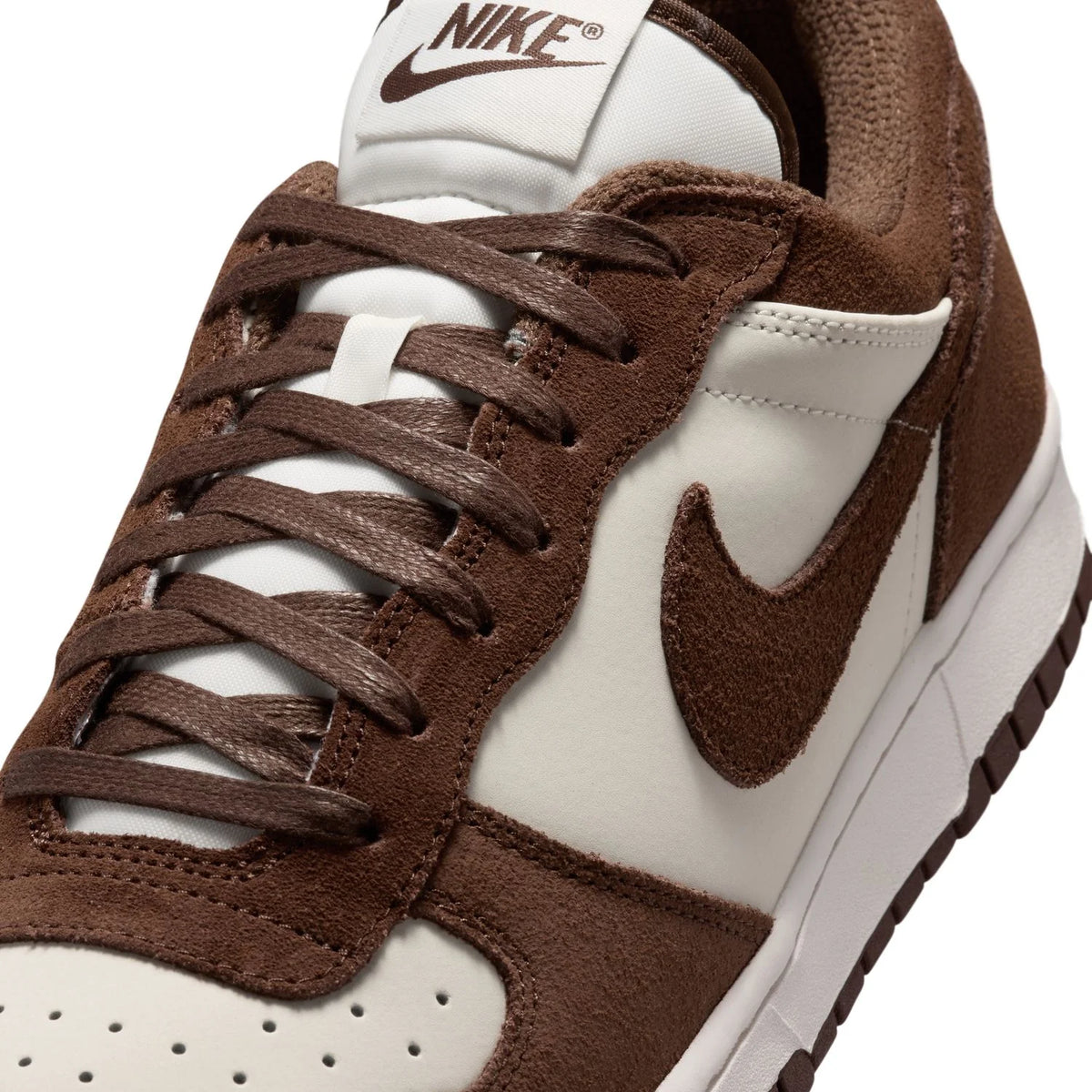 Nike Brown and White Low-Top Sneakers