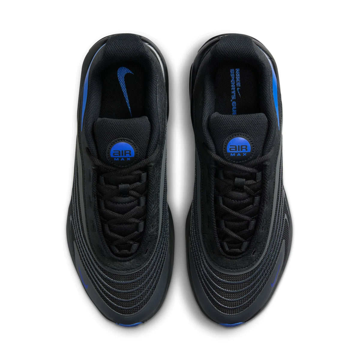 Nike Air Max Black Sneakers with Blue Accents