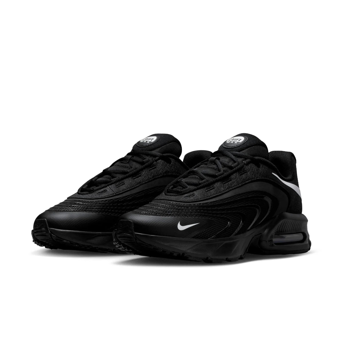 Nike Air Max Black Sneakers with White Swoosh Accents