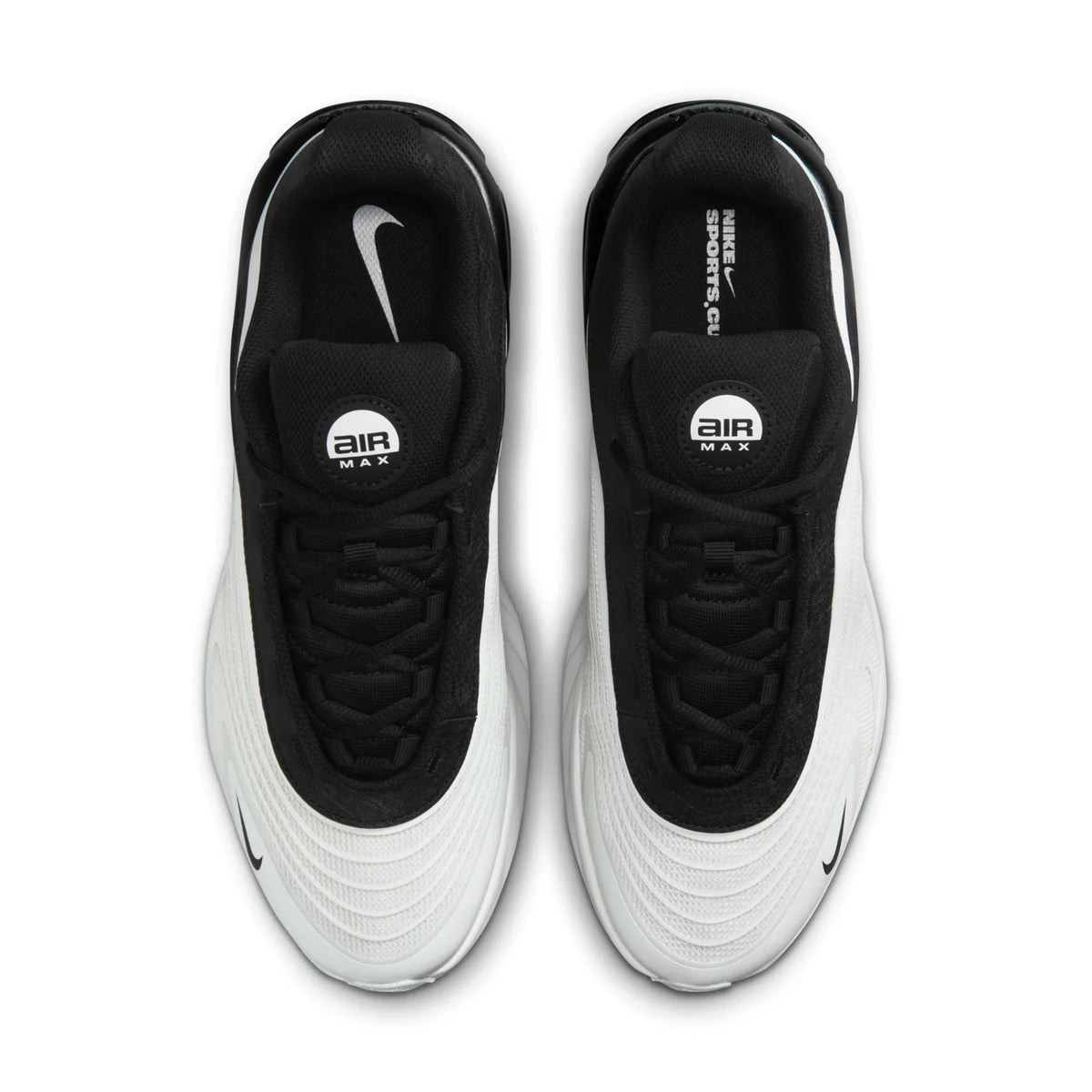 Nike Air Max Black and White Sneakers with Visible Air Heel