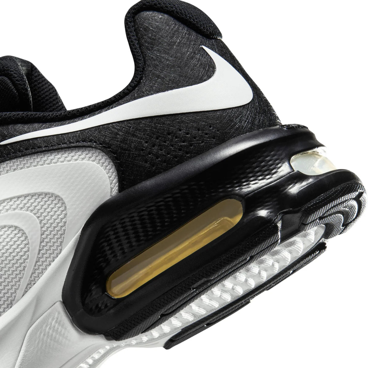Nike Air Max Black and White Sneakers with Visible Air Heel