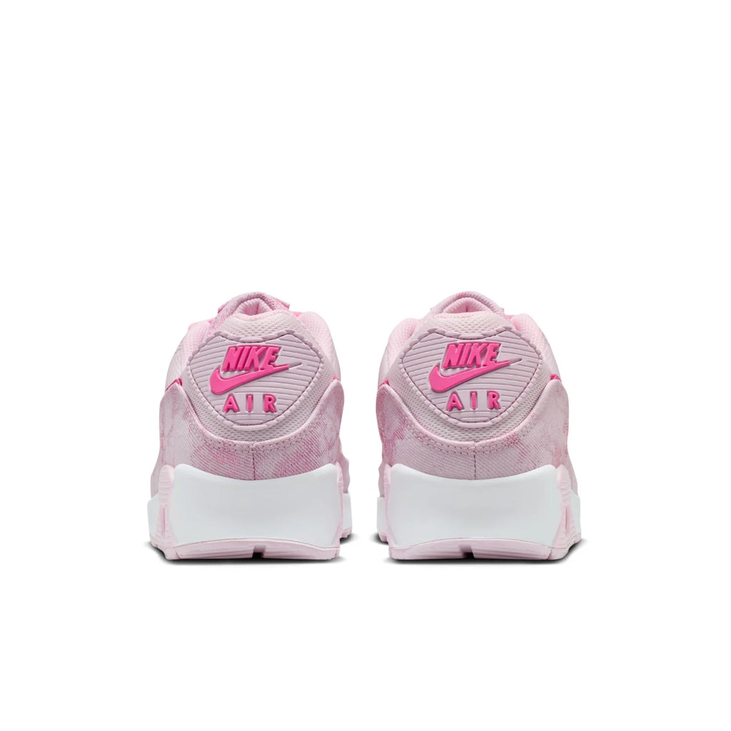 Nike Air Max 90 Light Pink Sneakers with Bright Pink Swoosh