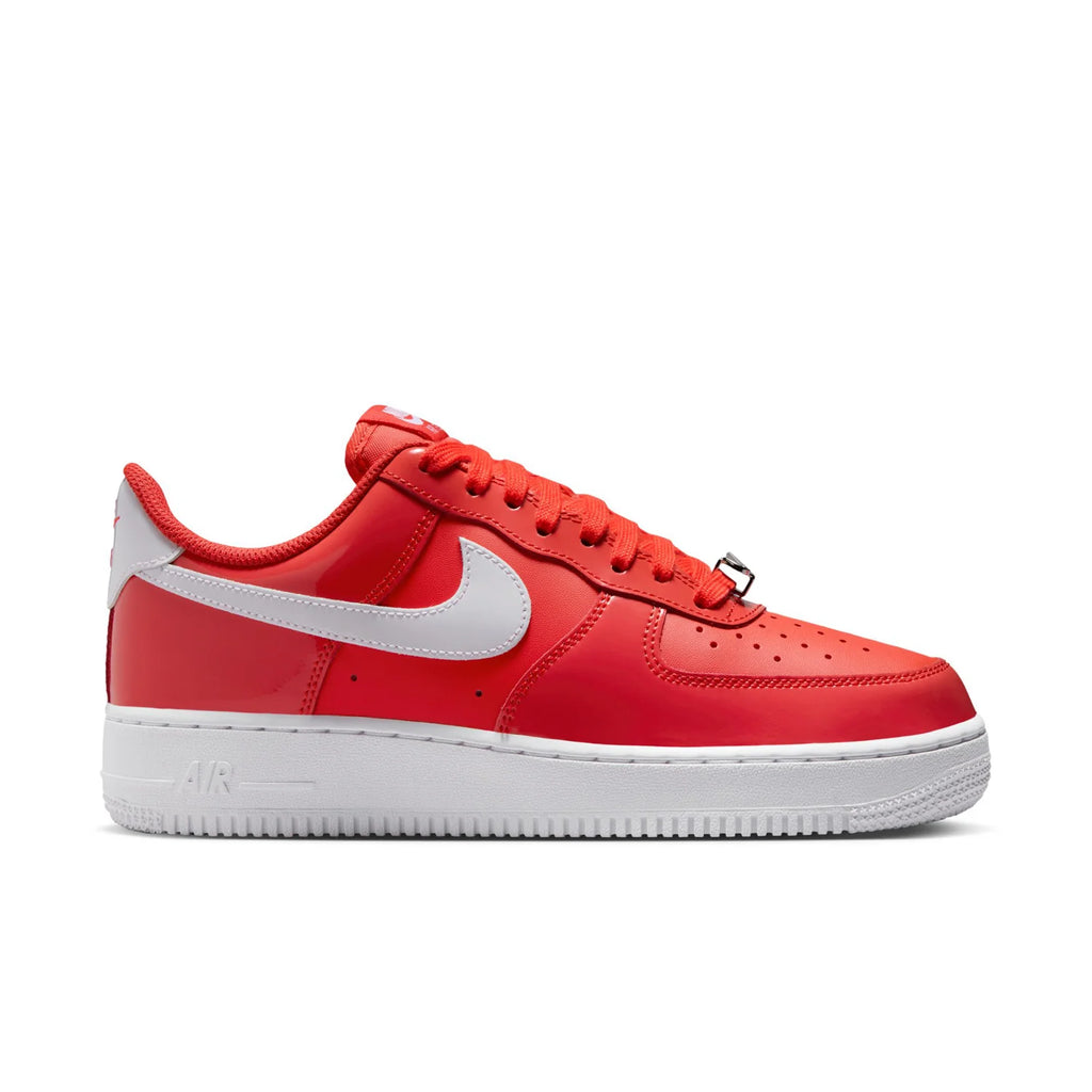 Nike Air Force 1 Low Coral Red Sneakers with White Swoosh