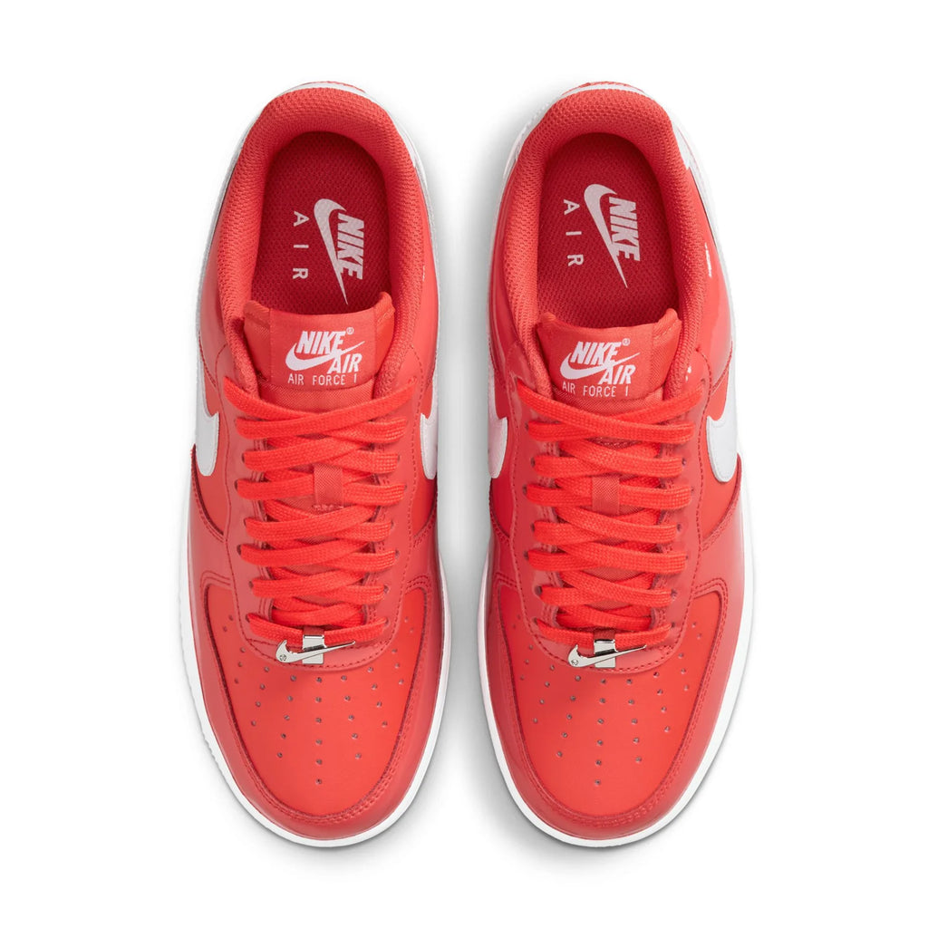Nike Air Force 1 Low Coral Red Sneakers with White Swoosh