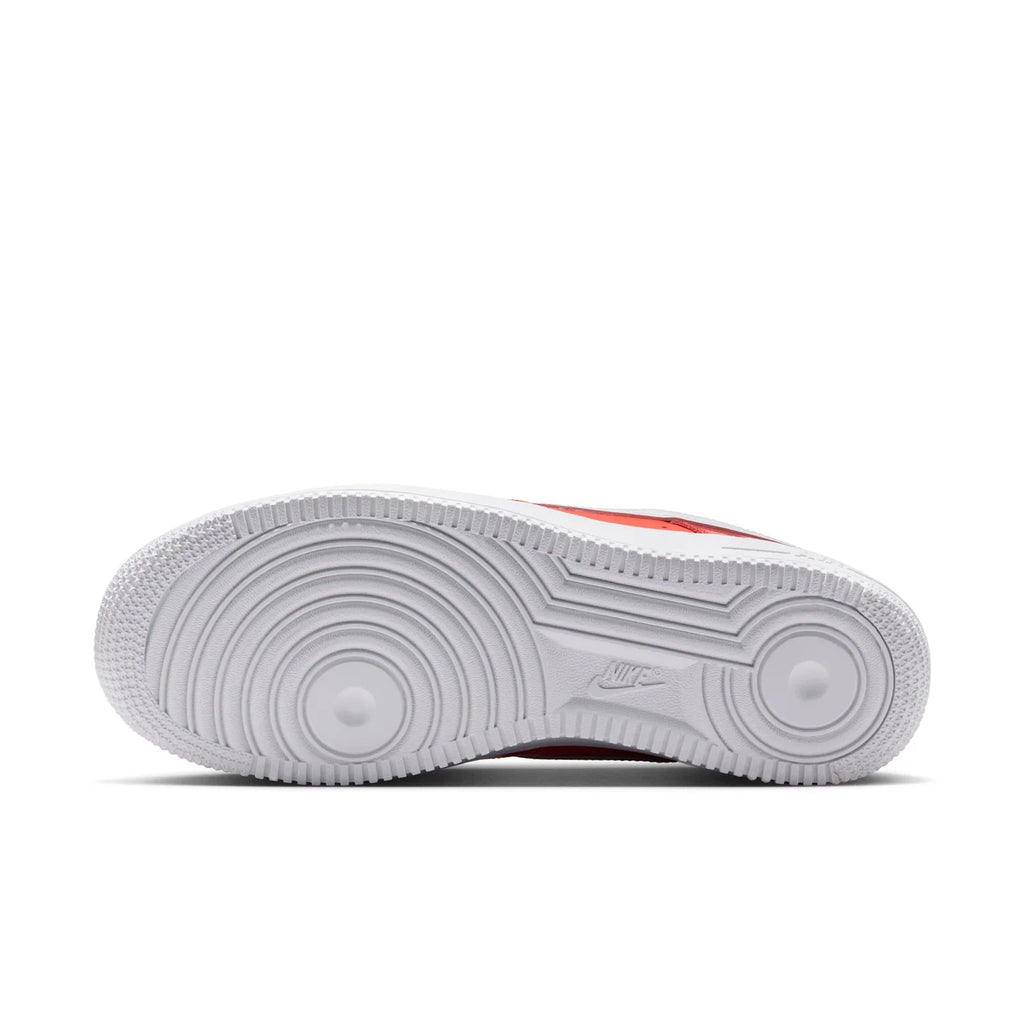 Nike Air Force 1 Low Coral Red Sneakers with White Swoosh