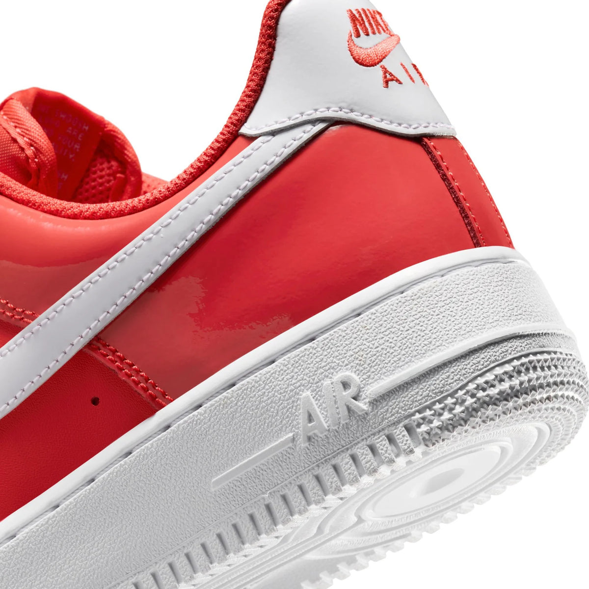 Nike Air Force 1 Low Coral Red Sneakers with White Swoosh