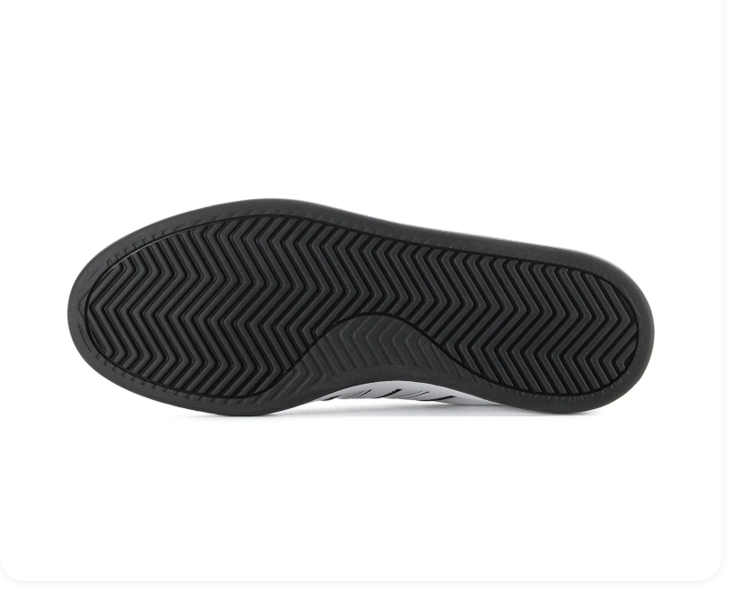 adidas White Sneakers with Black Stripes and Black Laces