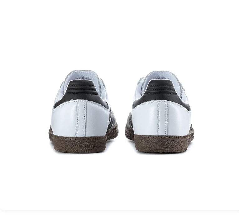 adidas Samba White and Grey Sneakers with Black Stripes