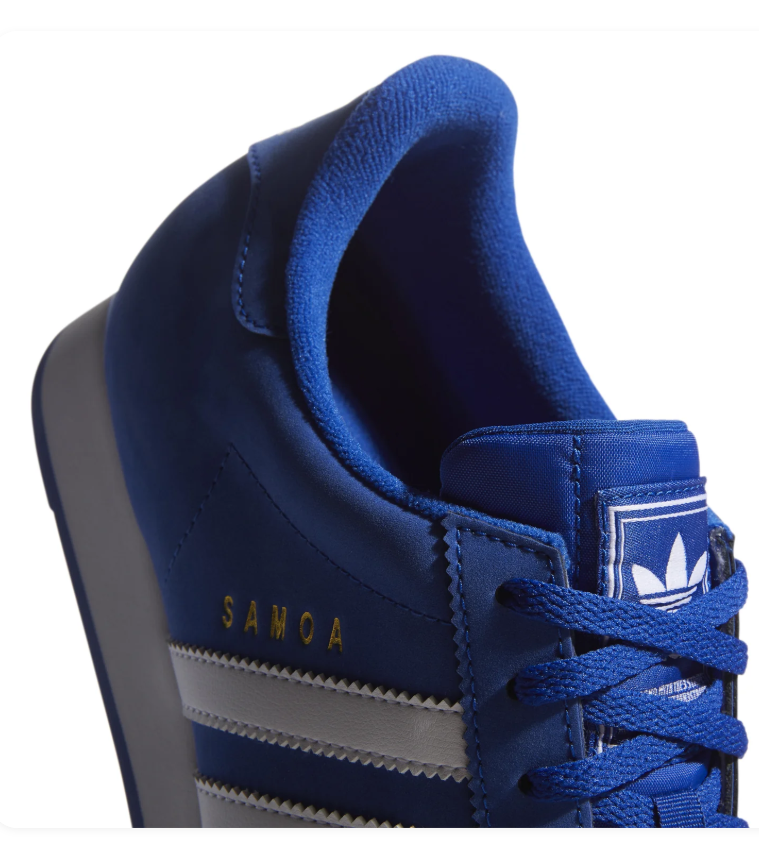 adidas Samoa Blue Sneakers with White Stripes