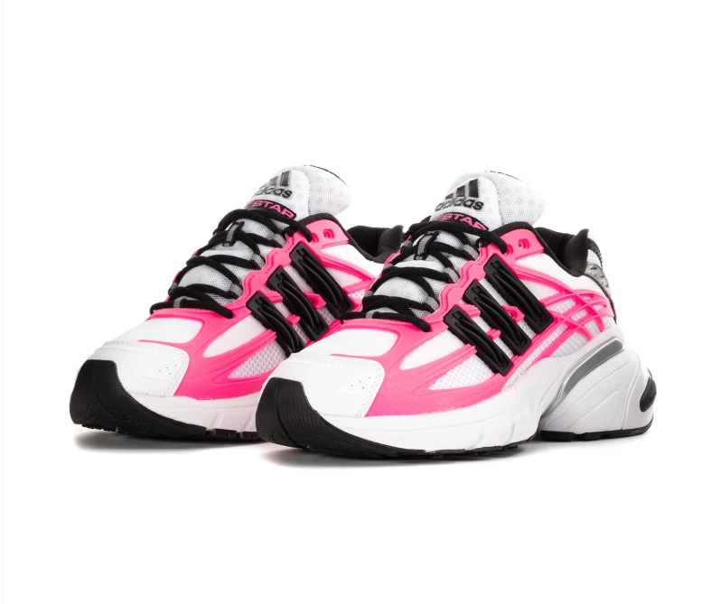 adidas Adistar Sneakers in White, Hot Pink, and Black