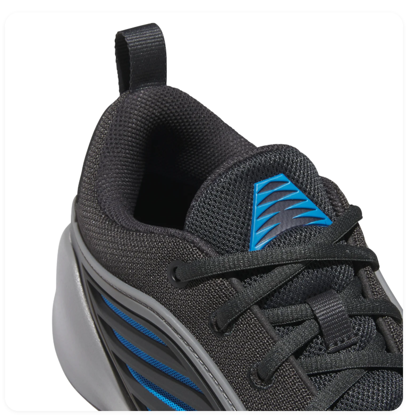 adidas Black and Blue Sneakers with Sculpted Gray Sole