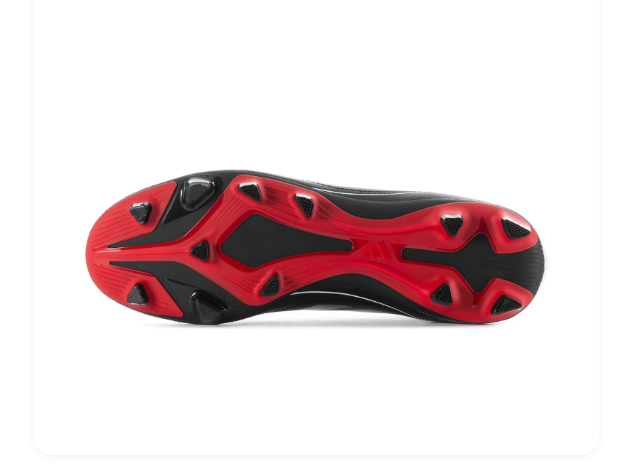 adidas Goletto Black Soccer Cleats with Red Studded Outsole