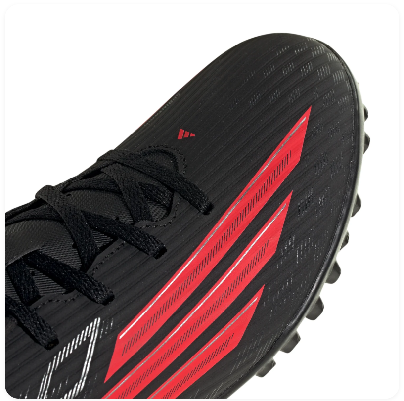adidas F50 Black Turf Soccer Shoes with Red Stripes