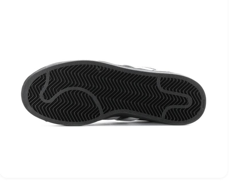 adidas Superstar Black Sneakers with White Stripes