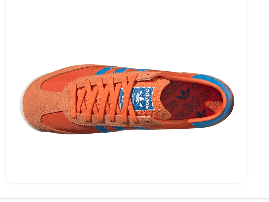adidas SL 72 Orange Sneakers with Blue Stripes