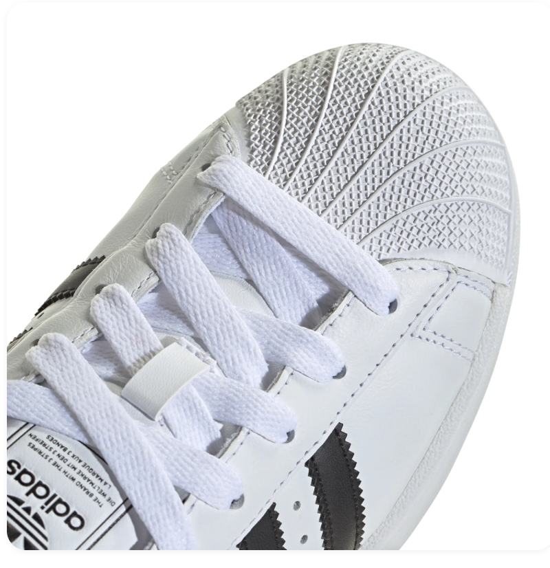 adidas Superstar White Sneakers with Black Stripes
