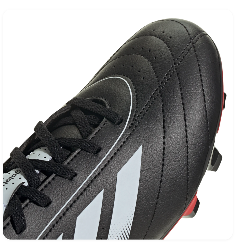 adidas Goletto Black Soccer Cleats with Red Studded Outsole