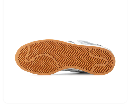 adidas Campus Grey Sneakers with White Stripes and Gum Sole