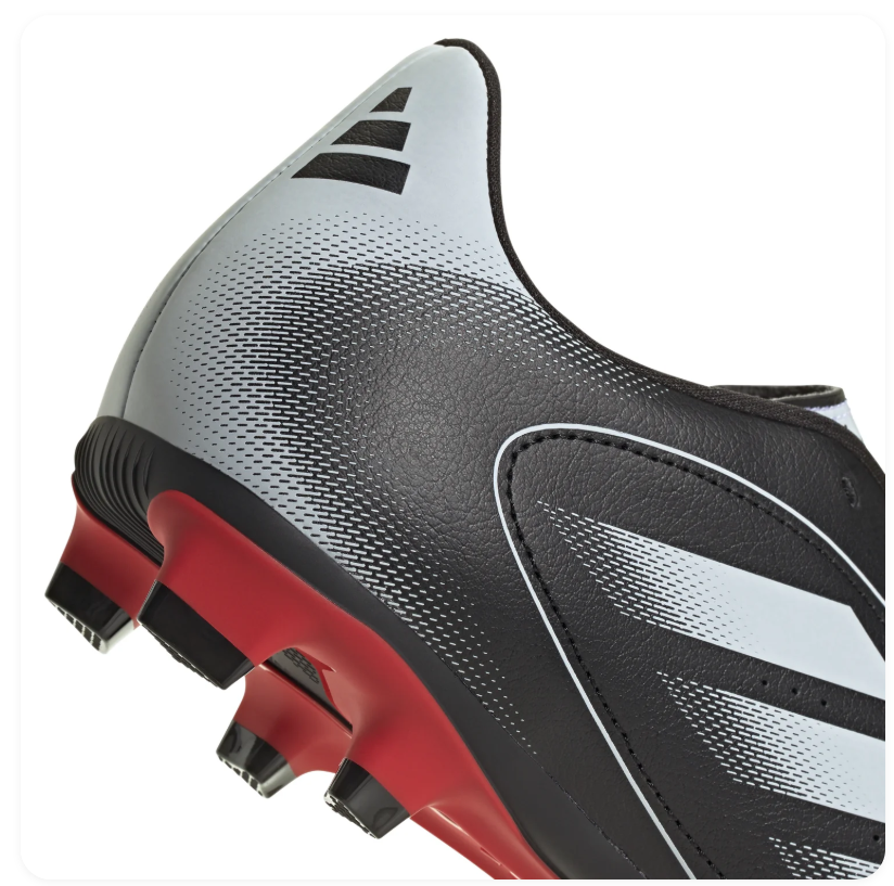adidas Goletto Black Soccer Cleats with Red Studded Outsole