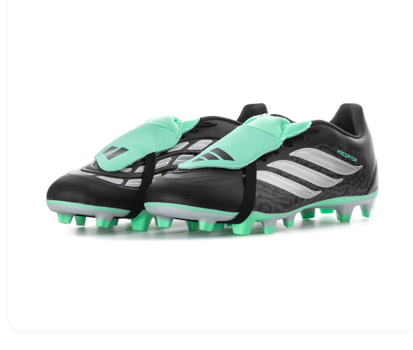 adidas Predator Black Soccer Cleats with Mint Green Studs