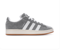 adidas Campus Grey Sneakers with White Stripes and Gum Sole