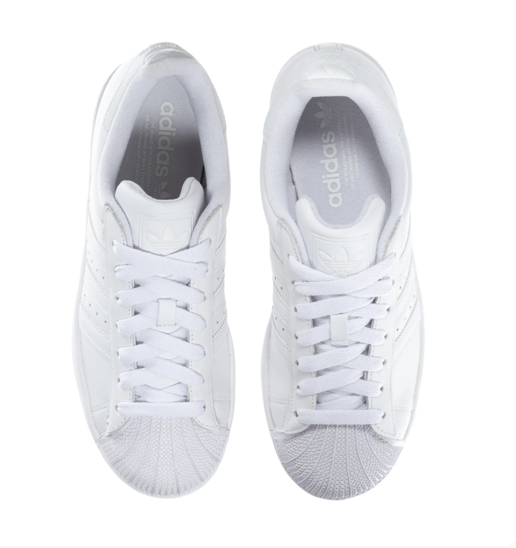 adidas Superstar All-White Sneakers with Shell Toe