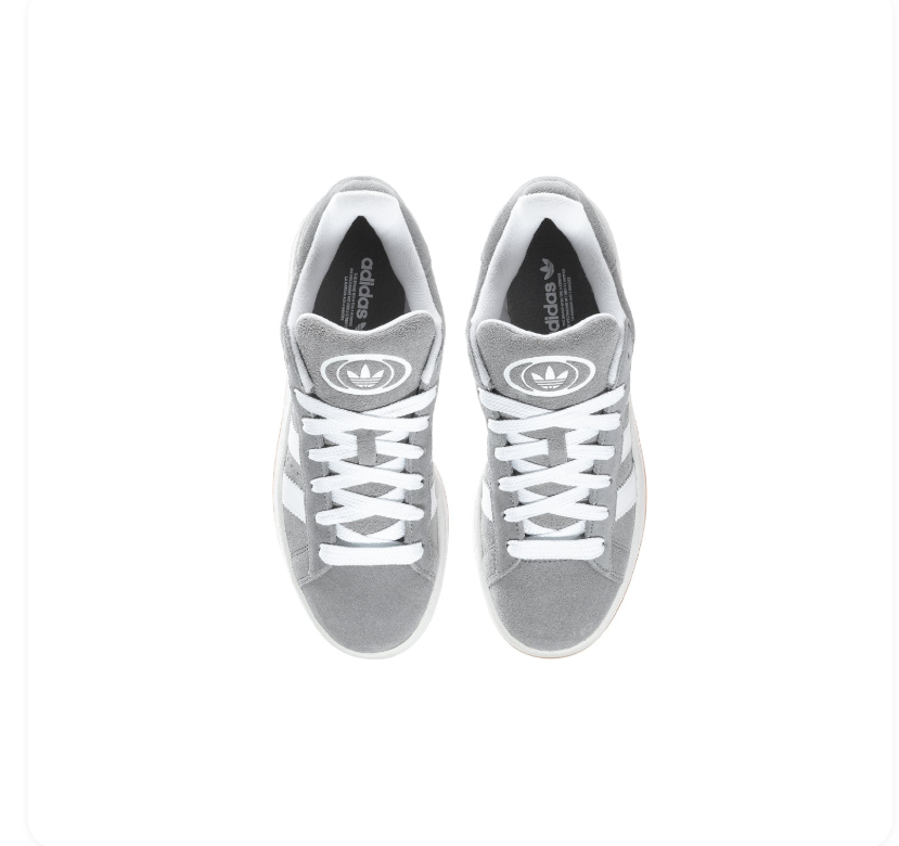 adidas Campus 00s Grey Sneakers with White Stripes