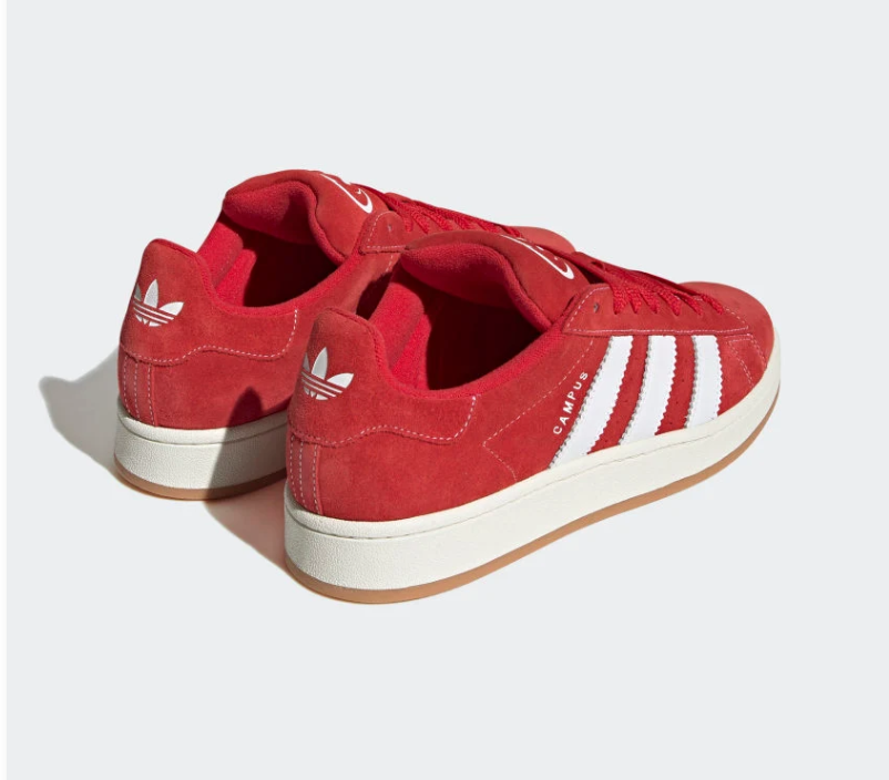 adidas Campus Red Sneakers with White Stripes