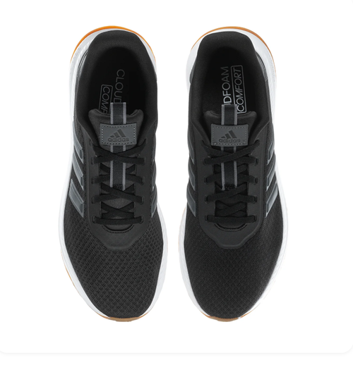 adidas Black Sneakers with Gray Stripes and Gum Outsole