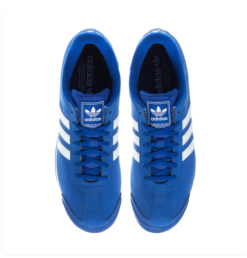 adidas Samoa Blue Sneakers with White Stripes