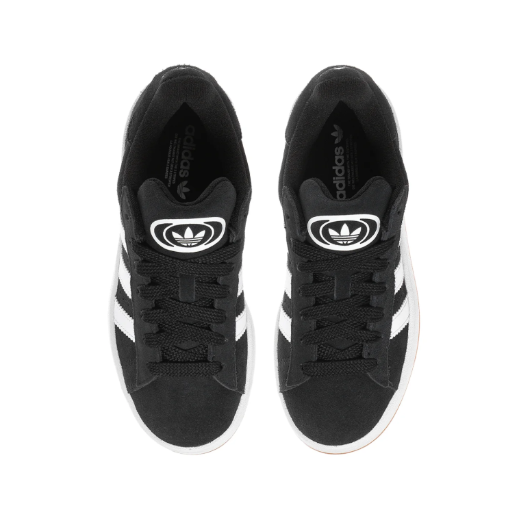 adidas Black & White Low-Top Sneakers with Gum Sole